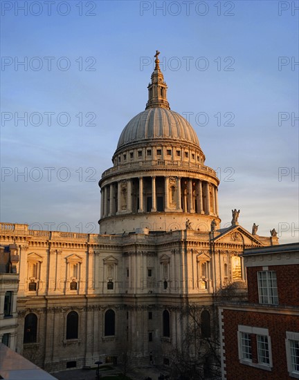 View of St Paul's Cathedral designed by Sir Christopher Wren