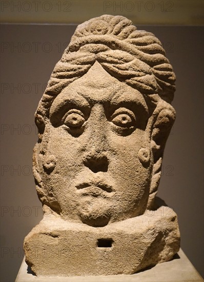 Limestone head