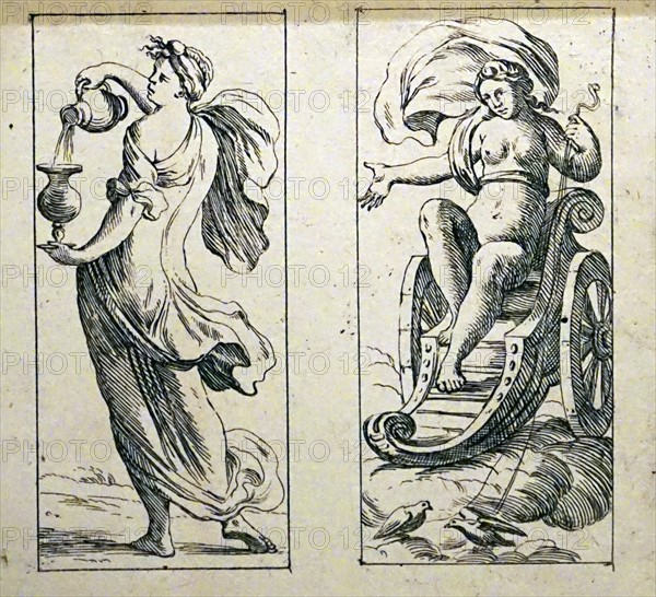 17th Century tarot cards by Giuseppe Maria Mitelli