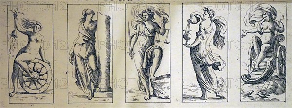 17th Century tarot cards by Giuseppe Maria Mitelli