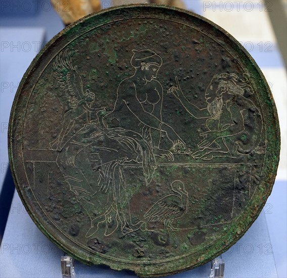 Bronze mirror-cover depicting Aphrodite