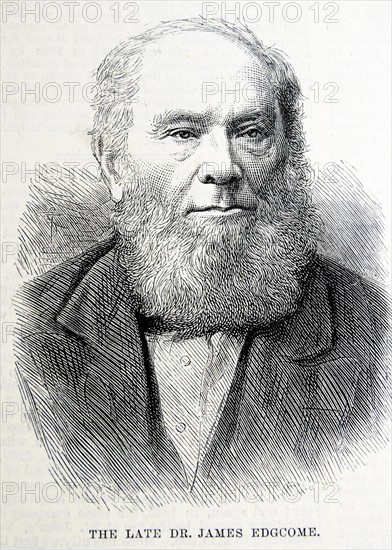 Engraved portrait of Dr. James Edgcome