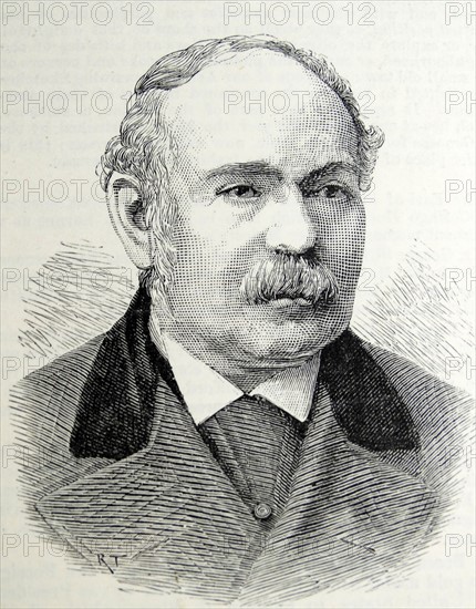 Engraved portrait of Major-General W M H Dixon