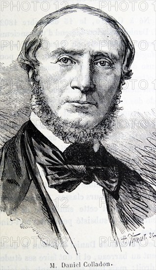 Engraved portrait of Jean-Daniel Colladon