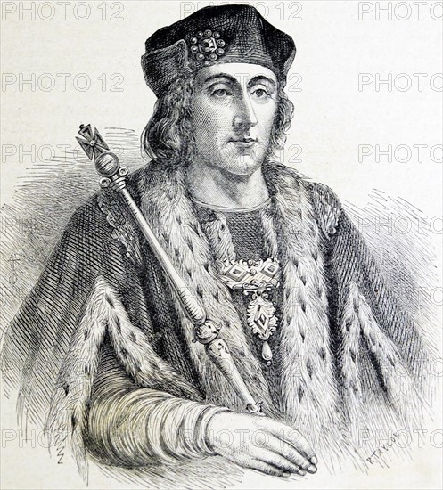Engraved portrait of Henry VII