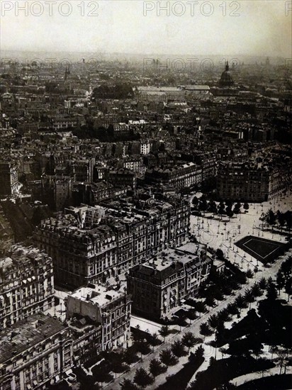 a view of Paris from the Eiffel Tower