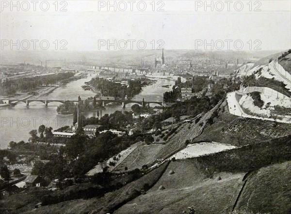 Photographic print a general view of Rouen