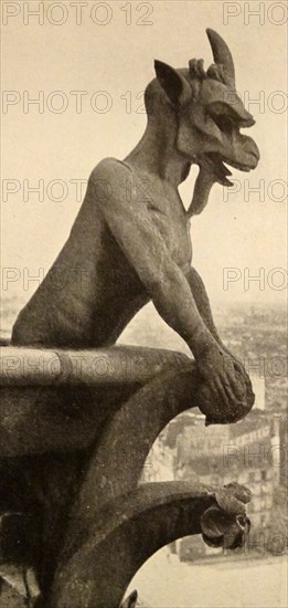 the Gargoyles on the west front of the Cathedral of Notre-Dame