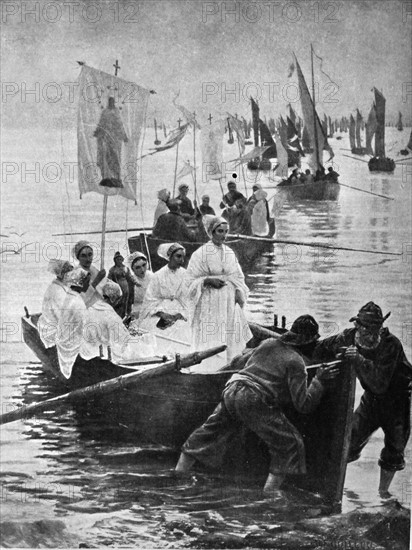 The Arrival of the Pardon of Saint Anne by Alfred Guillou