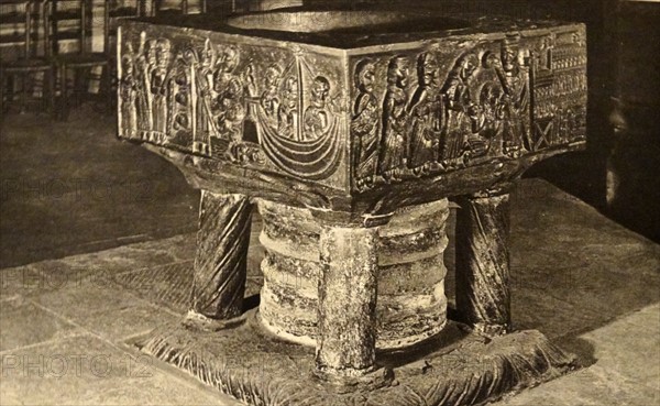 the interior of Winchester Cathedral