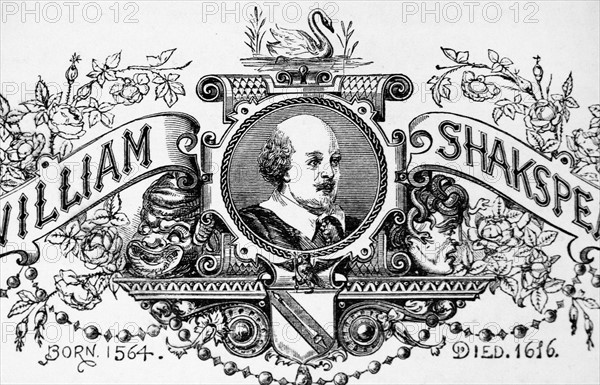 Engraved portrait of William Shakespeare