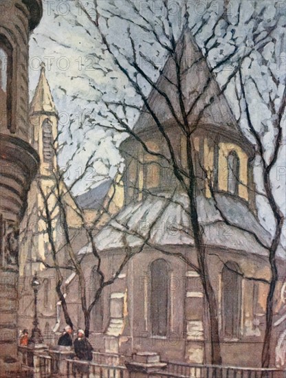 Colour sketch of The Temple Church