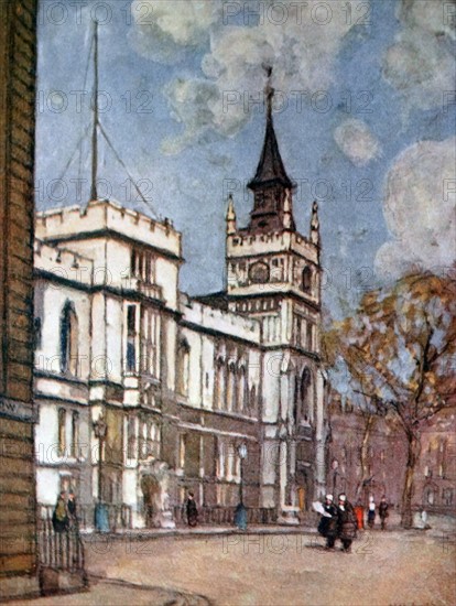 Colour sketch of the Inner Temple Hall