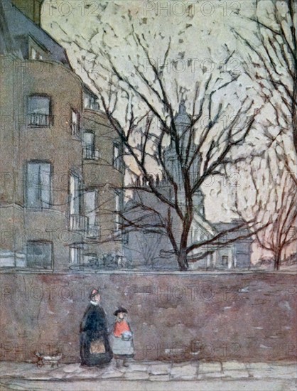 Colour sketch of Dickens' House