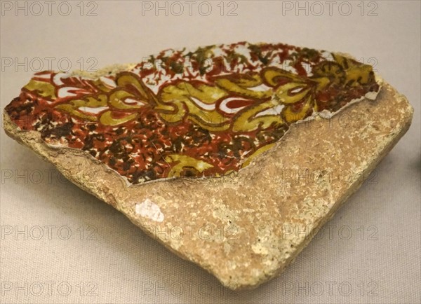 Earthenware lustre painted tiles from Iraq