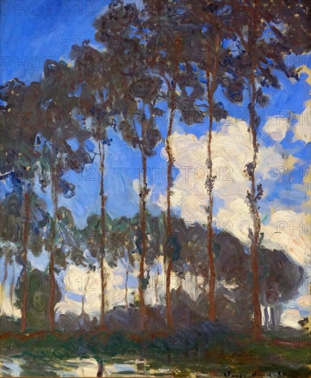 Poplars on the Epte' by Claude Monet