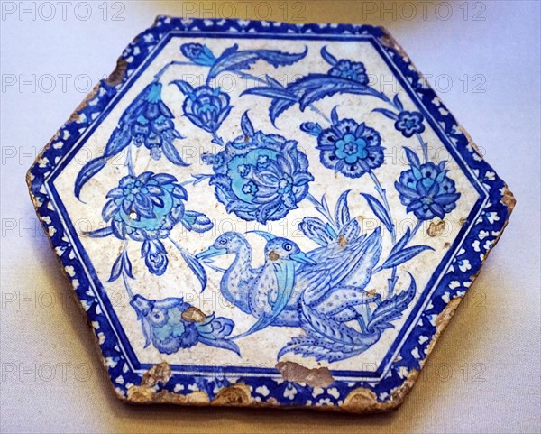 Hexagonal tiles from Iznik