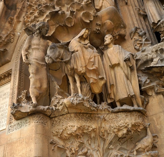 Details from the exterior of the Basílica i Temple Expiatori de la Sagrada Família