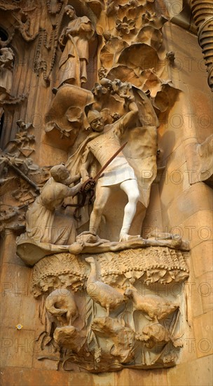 Details from the exterior of the Basílica i Temple Expiatori de la Sagrada Família