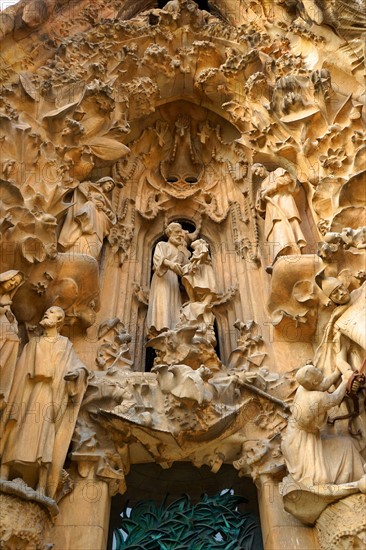 Details from the exterior of the Basílica i Temple Expiatori de la Sagrada Família