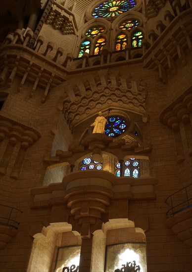 Details from the interior of the Basílica i Temple Expiatori de la Sagrada Família