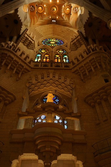 Details from the interior of the Basílica i Temple Expiatori de la Sagrada Família