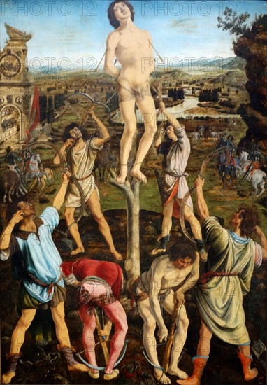 The Martyrdom of Saint Sebastian' by Antonio del Pollaiolo