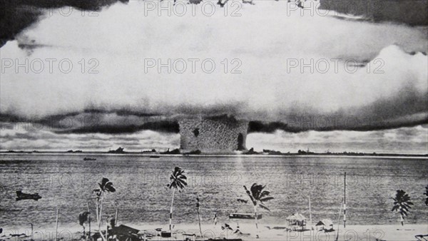 Atomic bomb at Bikini Atoll in Micronesia