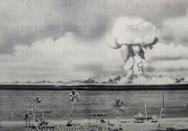 Atomic bomb at Bikini Atoll in Micronesia