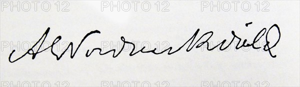 Signature of Adolf Erik Nordenskiöld