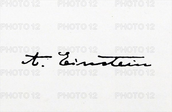 Signature of Albert Einstein