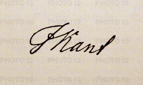 Copy of Immanuel Kant's signature