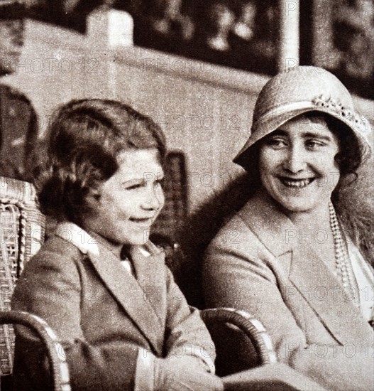 Princess Elizabeth and Lady Elizabeth at the rehearsal of the Aldershot Tattoo