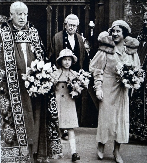 Lady Elizabeth and Princess Elizabeth at Westminster Abbey