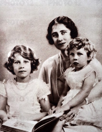 Lady Elizabeth with Princess Elizabeth and Margaret