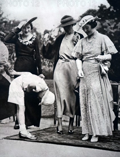 Lady Elizabeth attending a garden party at St. James's Palace