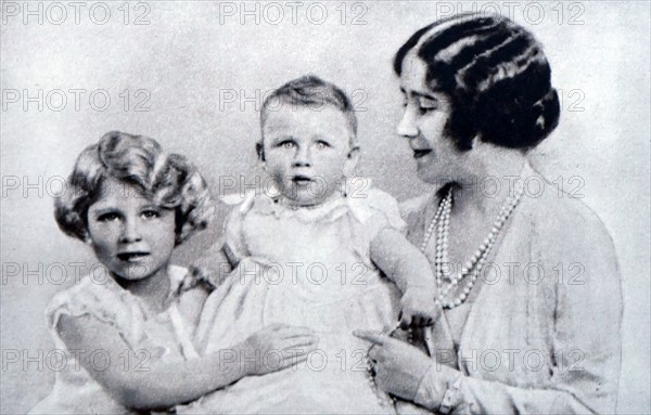 Queen Elizabeth The Queen Mother with Princess Elizabeth and Margaret