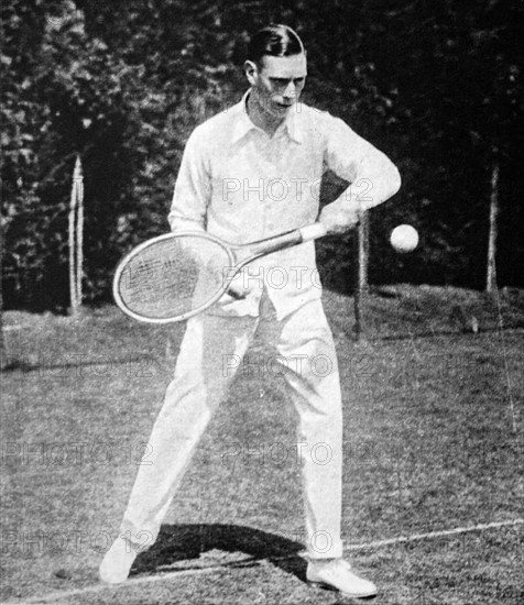 Prince Albert practising his backhand drive