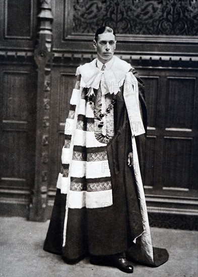 Prince Albert shown in full ceremony robes at the House of Lords