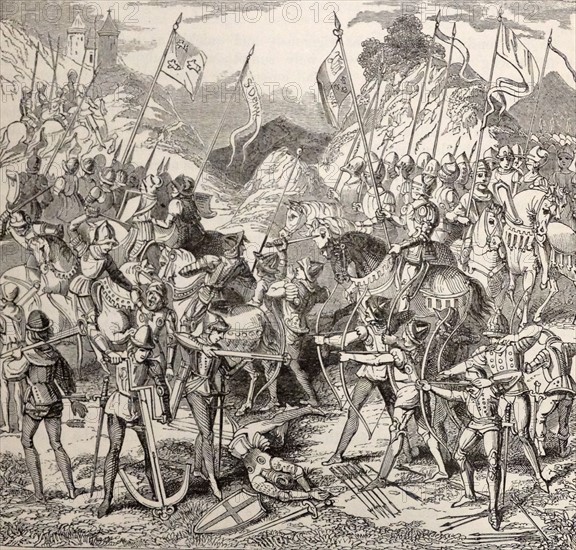 A scene from the Battle of Crécy