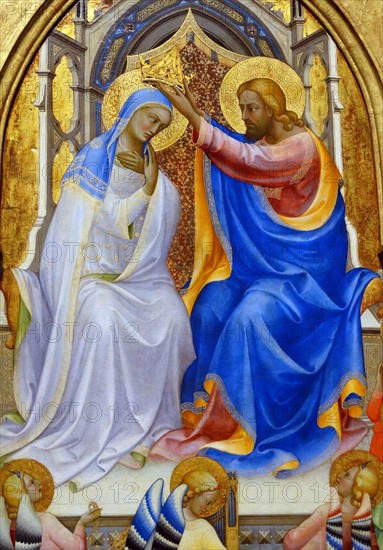 Detail from the 'The Coronation of the Virgin with Adoring Saints' by Lorenzo Monaco