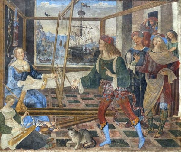 Penelope with the Suitors' by Pinturicchio
