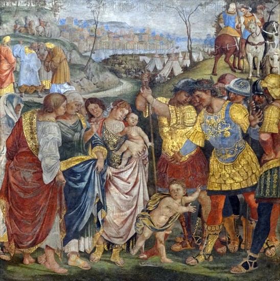 Coriolanus persuaded by his Family to spare Rome' by Luca Signorelli