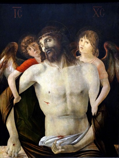 The Dead Christ supported by Angels' by Giovanni Bellini