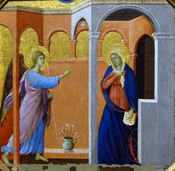 The Annunciation' by Duccio di Buoninsegna