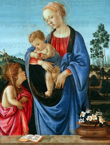 The Virgin and Child with Saint John' by Filippino Lippi