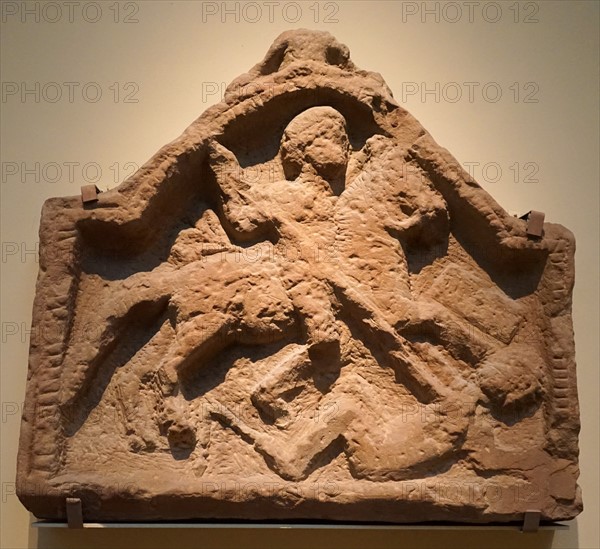 Upper part of a military tombstone from Cumbria