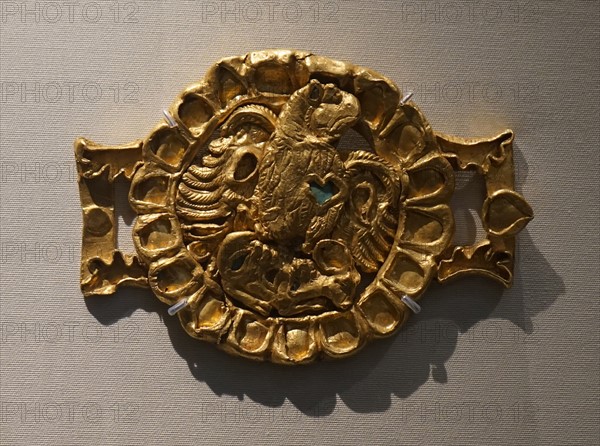 Gold belt buckle from the Parthian period