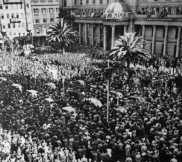 Protests in Johannesburg in the city hall square