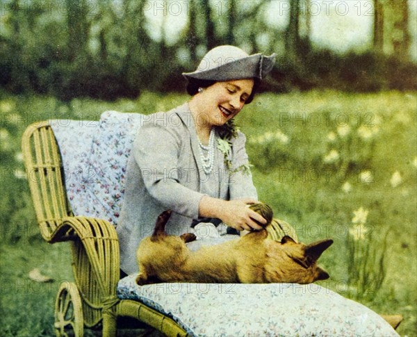 Colour photograph of the Queen Mother